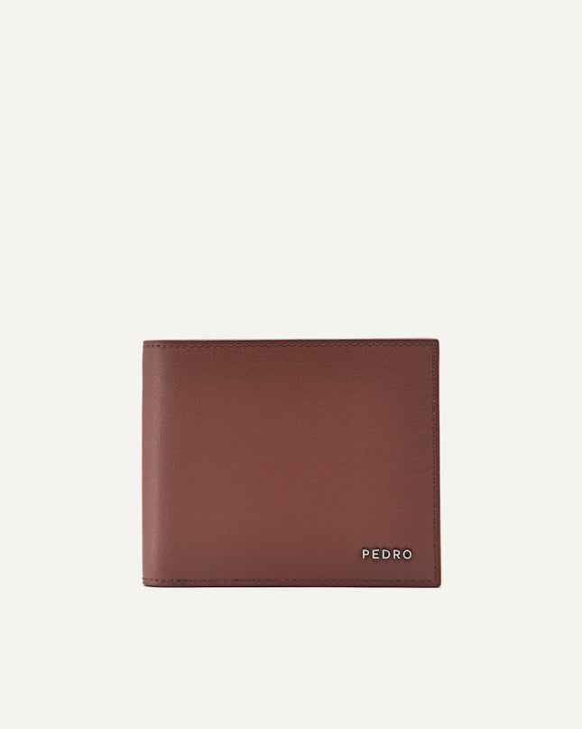 Leather Bi-Fold Wallet with Coin Pouch