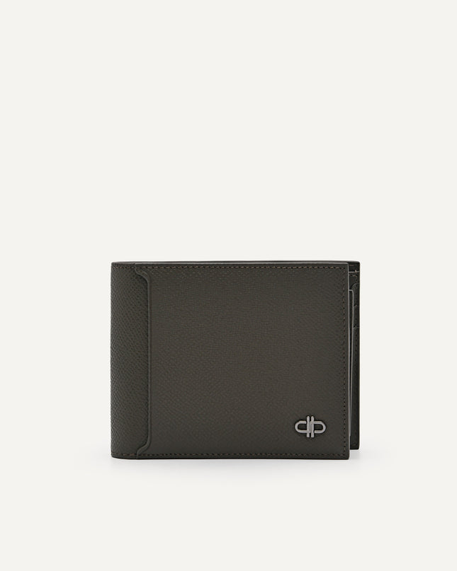 Embossed Leather Bi-Fold Wallet