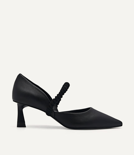 Leather Terrazo Heels