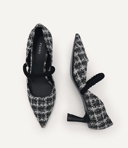 Leather Terrazo Heels