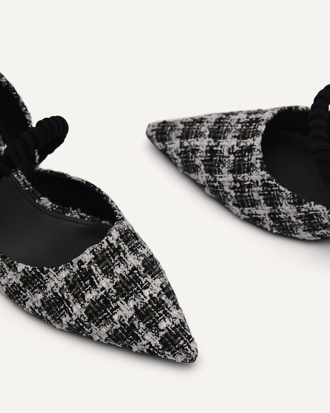 Leather Terrazo Heels