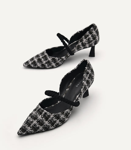Leather Terrazo Heels