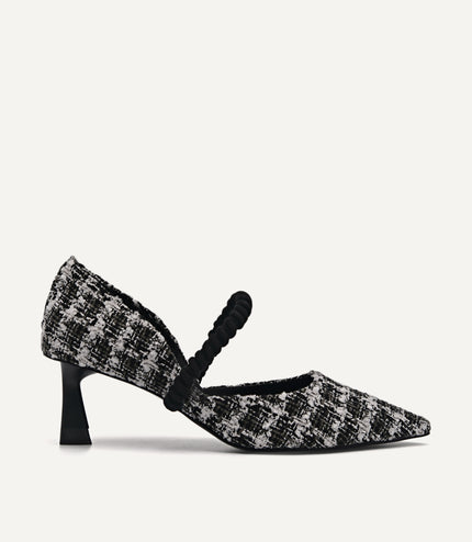 Leather Terrazo Heels
