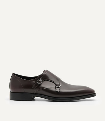Holly Leather Double Monkstrap Shoes