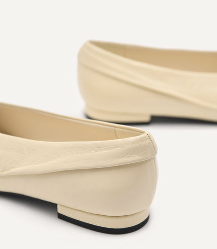 Cube Leather Ballet Flats