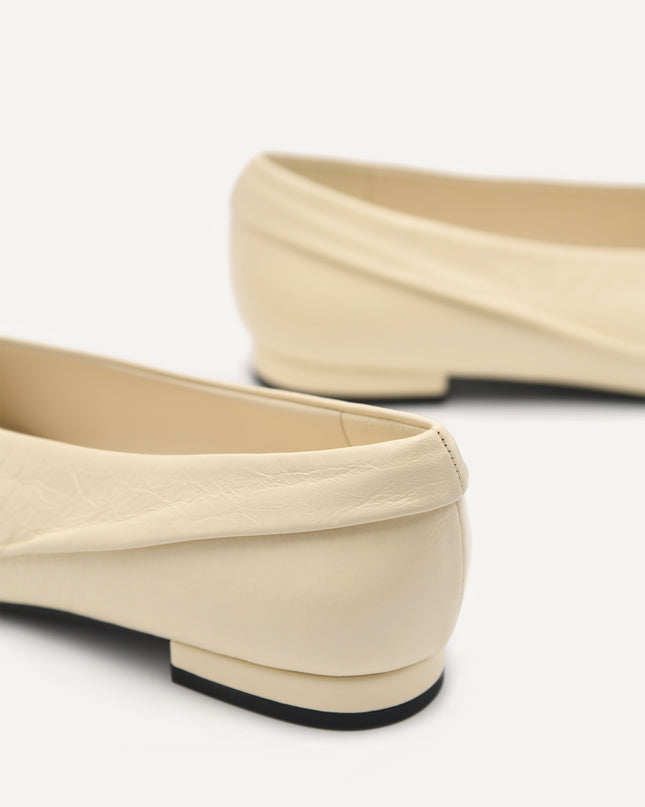 Cube Leather Ballet Flats