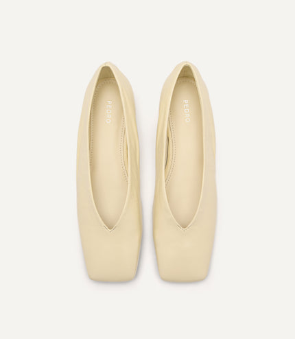 Cube Leather Ballet Flats