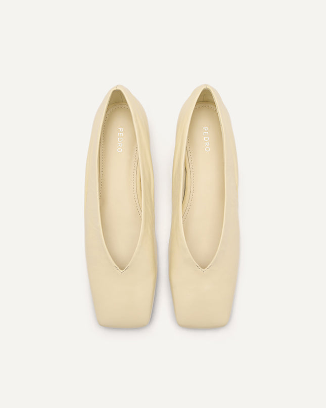 Cube Leather Ballet Flats