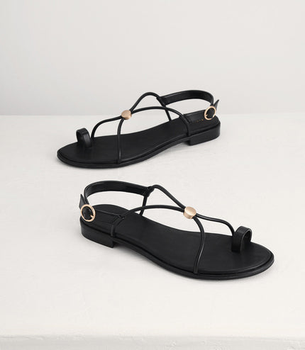 Cording Toe-Ring Sandals