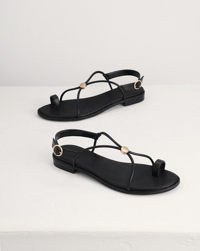 Cording Toe-Ring Sandals
