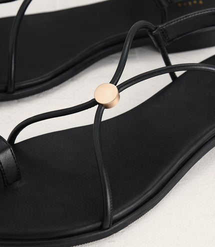 Cording Toe-Ring Sandals