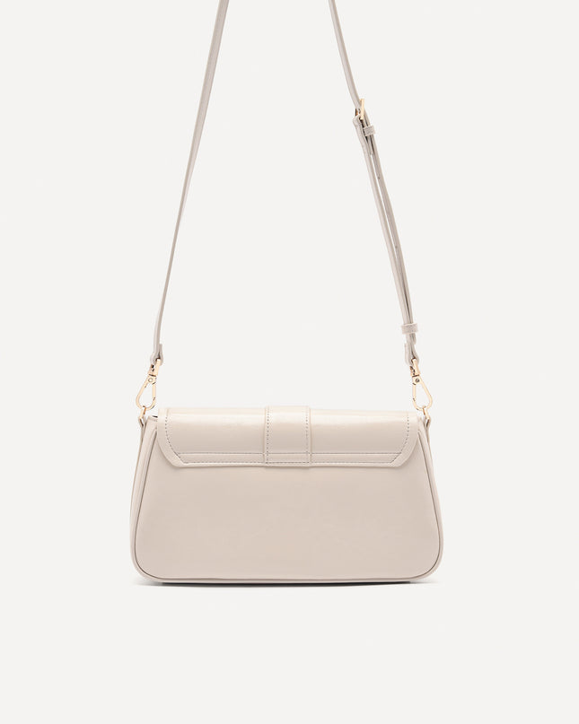 Buckle Shoulder Bag with Chain Detail