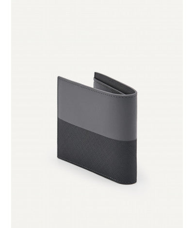 Leather Poly Texture Bi-Fold Wallet with Insert