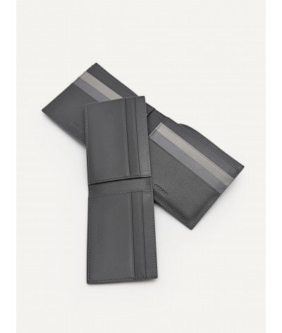 Leather Poly Texture Bi-Fold Wallet with Insert