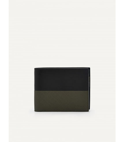 Leather Poly Texture Bi-Fold Wallet with Insert