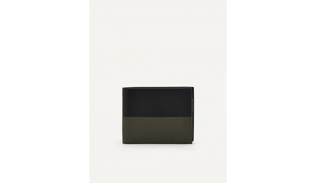 Leather Poly Texture Bi-Fold Wallet with Insert