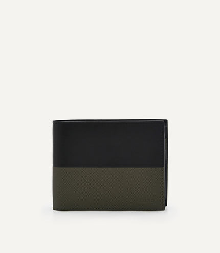 Leather Poly Texture Bi-Fold Wallet with Insert