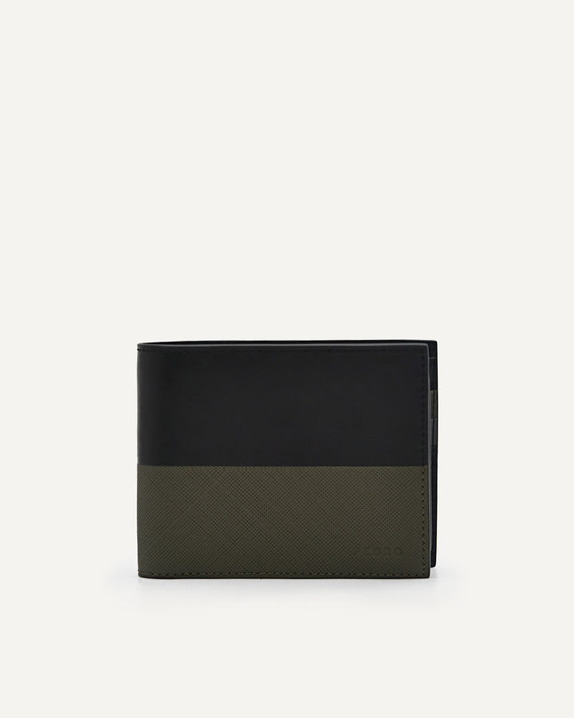 Leather Poly Texture Bi-Fold Wallet with Insert