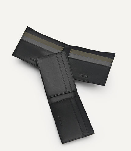 Leather Poly Texture Bi-Fold Wallet with Insert