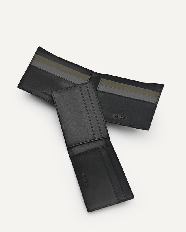 Leather Poly Texture Bi-Fold Wallet with Insert