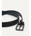 Reversible Embossed Leather Pin Belt