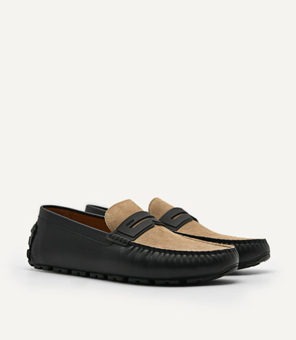 Spike Suede Leather Moccasins