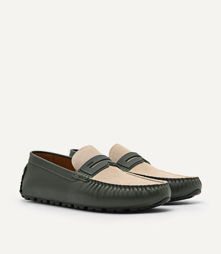 Spike Suede Leather Moccasins