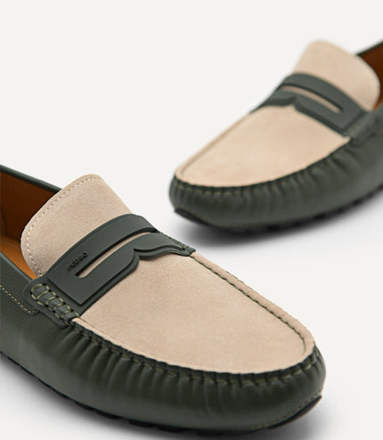 Spike Suede Leather Moccasins