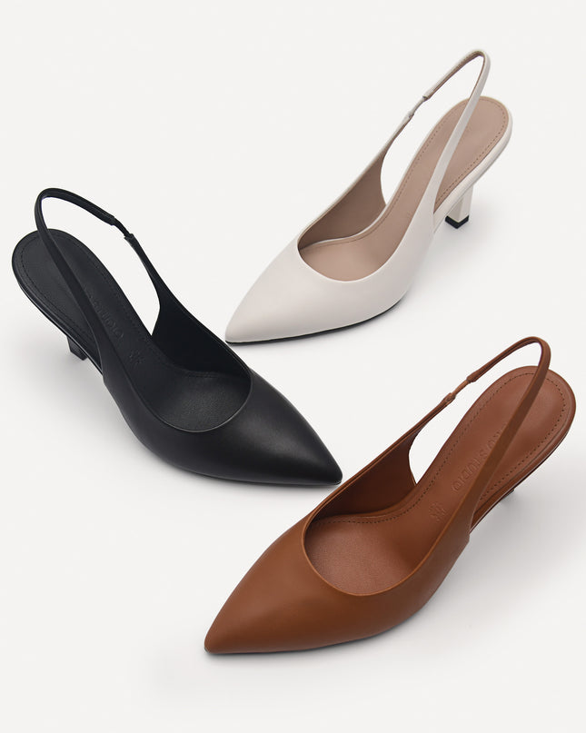 PEDRO Studio Liza Leather Slingback Pumps