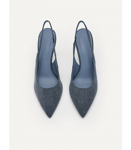 PEDRO Studio Liza Denim Slingback Pumps