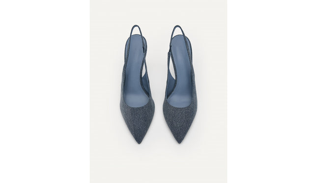 PEDRO Studio Liza Denim Slingback Pumps