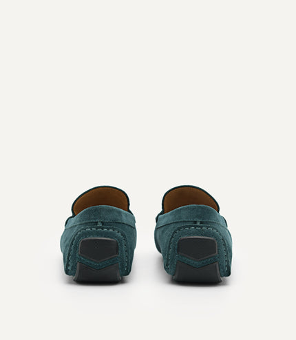 Leather Metal Bit Moccasins