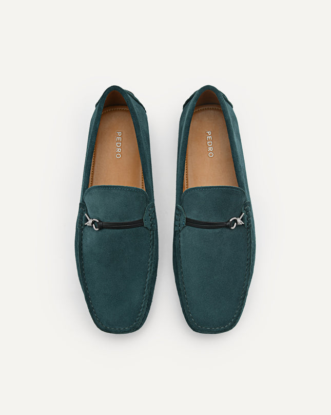 Leather Metal Bit Moccasins