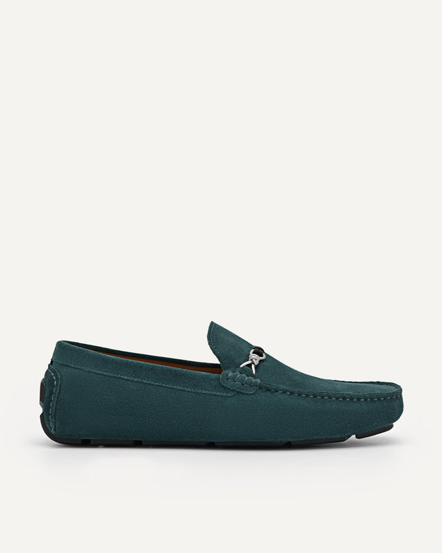 Leather Metal Bit Moccasins