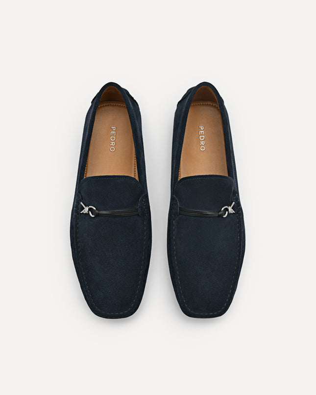 Leather Metal Bit Moccasins