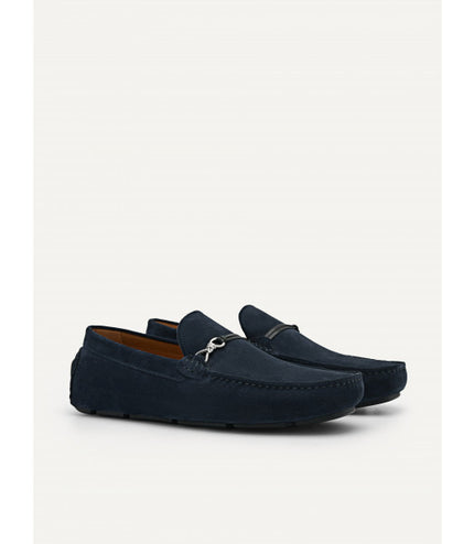 Leather Metal Bit Moccasins