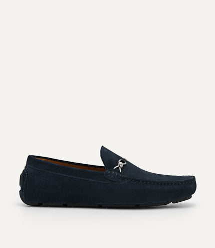 Leather Metal Bit Moccasins