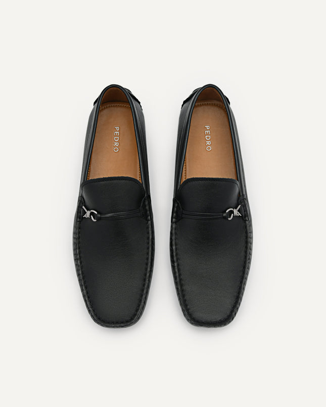 Leather Metal Bit Moccasins