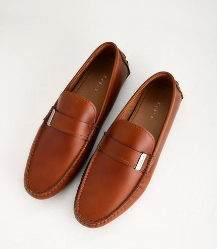 Burnished Leather Moccasins