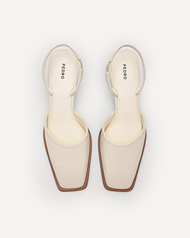Heel Slingback Sandals - Chalk