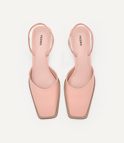 Heel Slingback Sandals - Blush