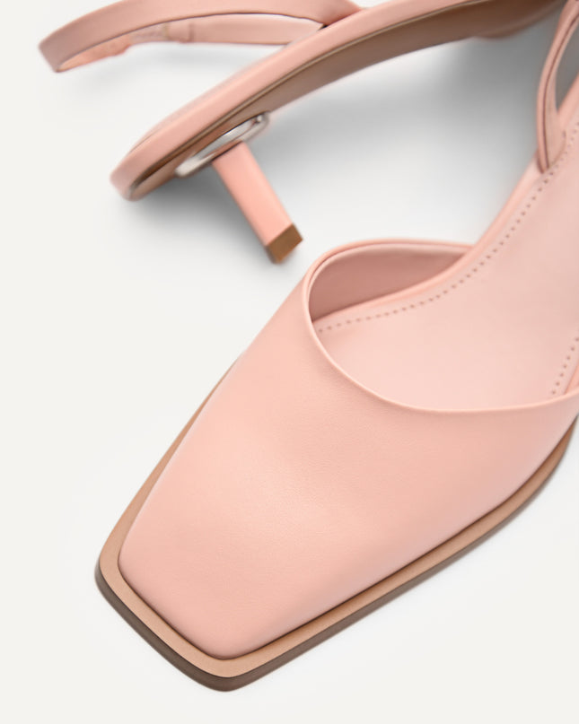 Heel Slingback Sandals - Blush