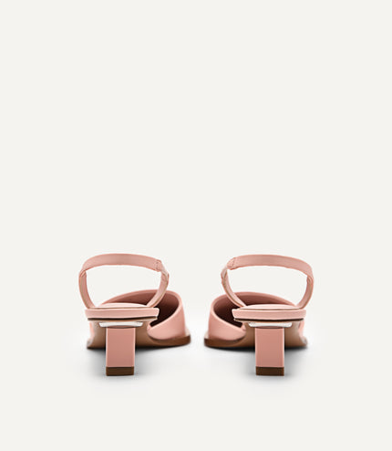 Heel Slingback Sandals - Blush