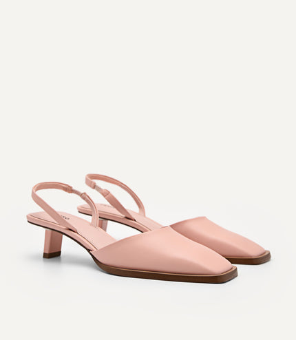 Heel Slingback Sandals - Blush