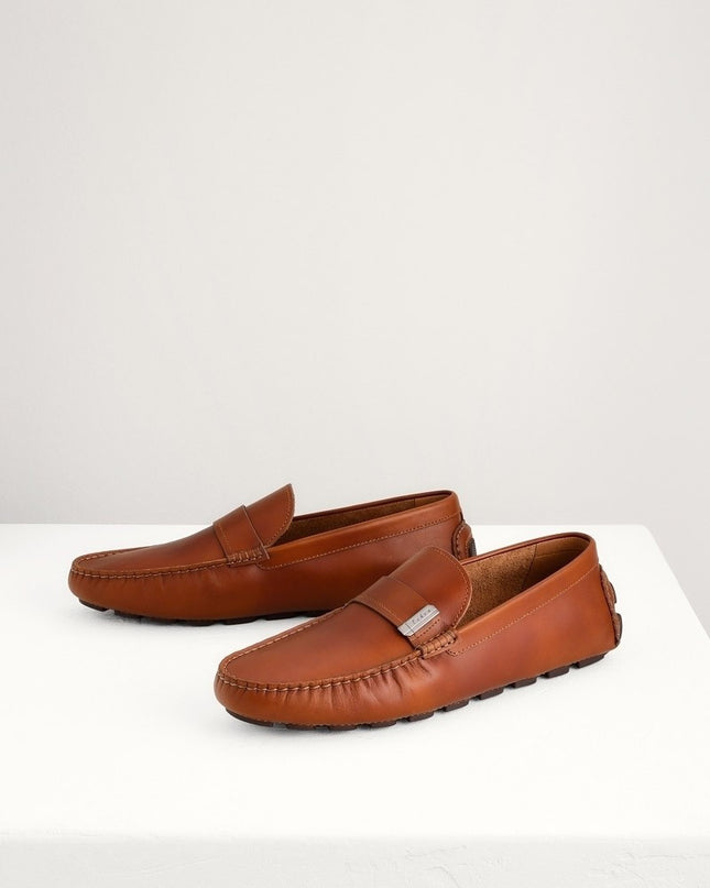 Burnished Leather Moccasins