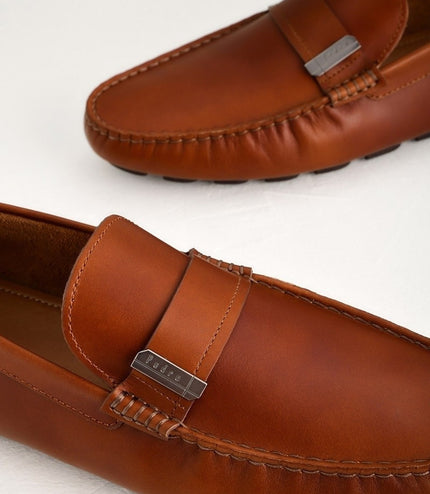 Burnished Leather Moccasins