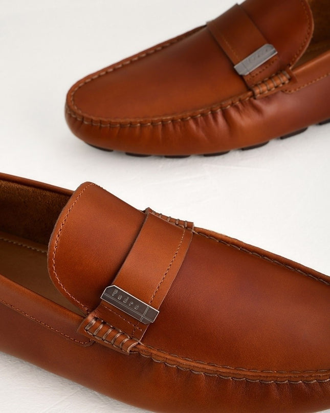 Burnished Leather Moccasins