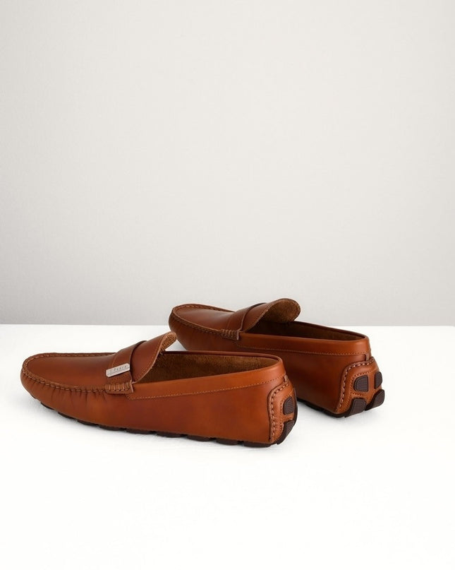 Burnished Leather Moccasins