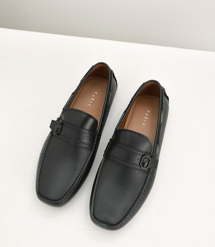 Buckled Leather Moccasins