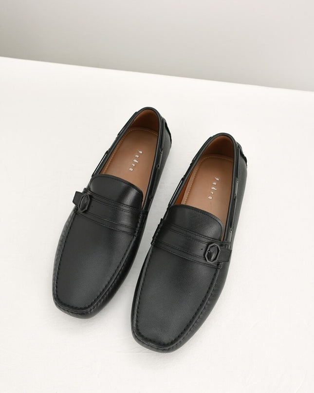 Buckled Leather Moccasins